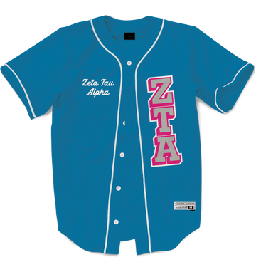 ZETA TAU ALPHA - The Block Baseball Jersey Premium Baseball Kinetic Society LLC 