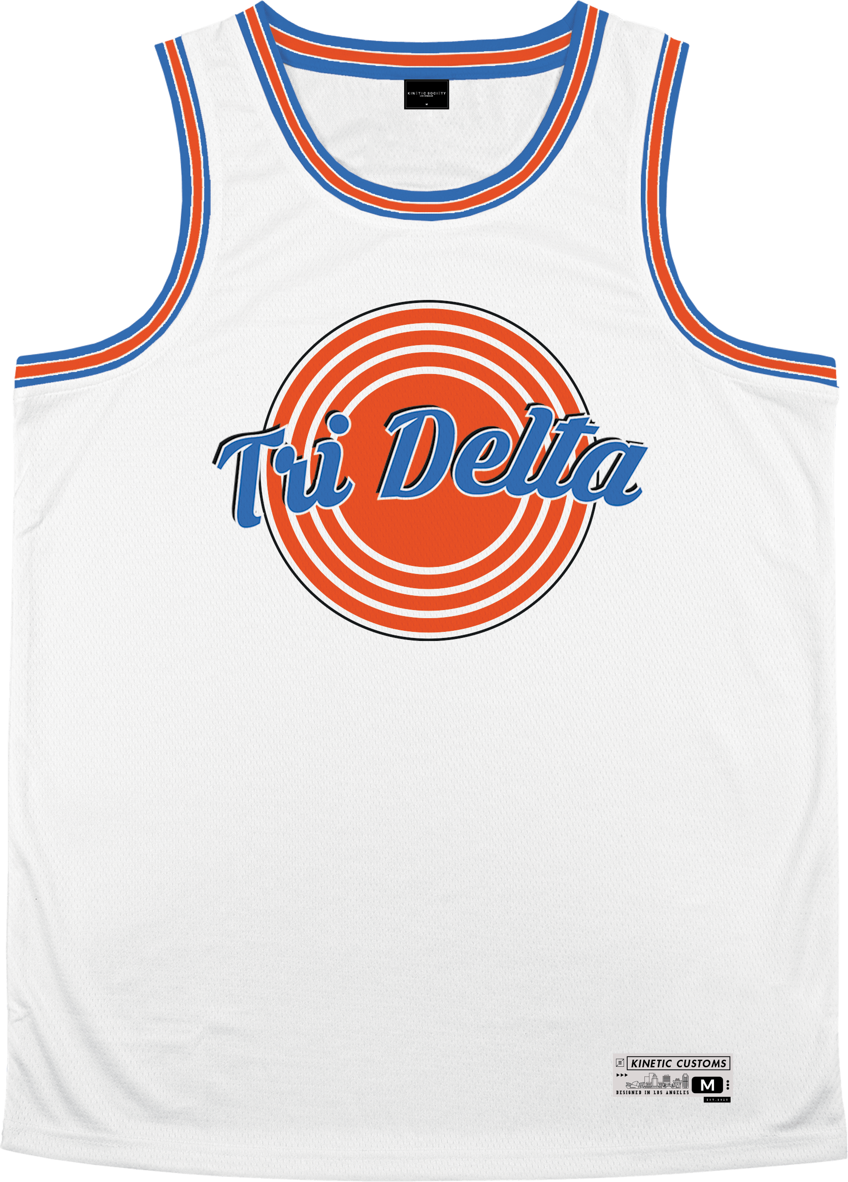 Delta Delta Delta - Vintage Basketball Jersey Premium Basketball Kinetic Society LLC 