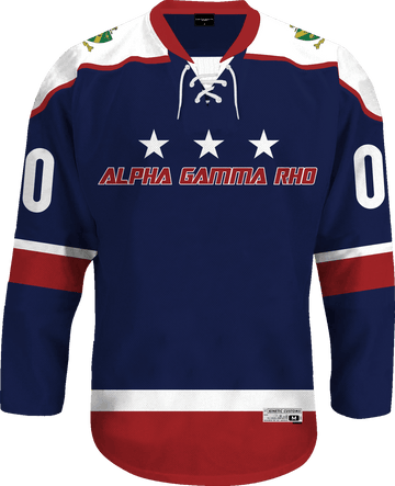 Alpha Gamma Rho - Fame Hockey Jersey Hockey Kinetic Society LLC 