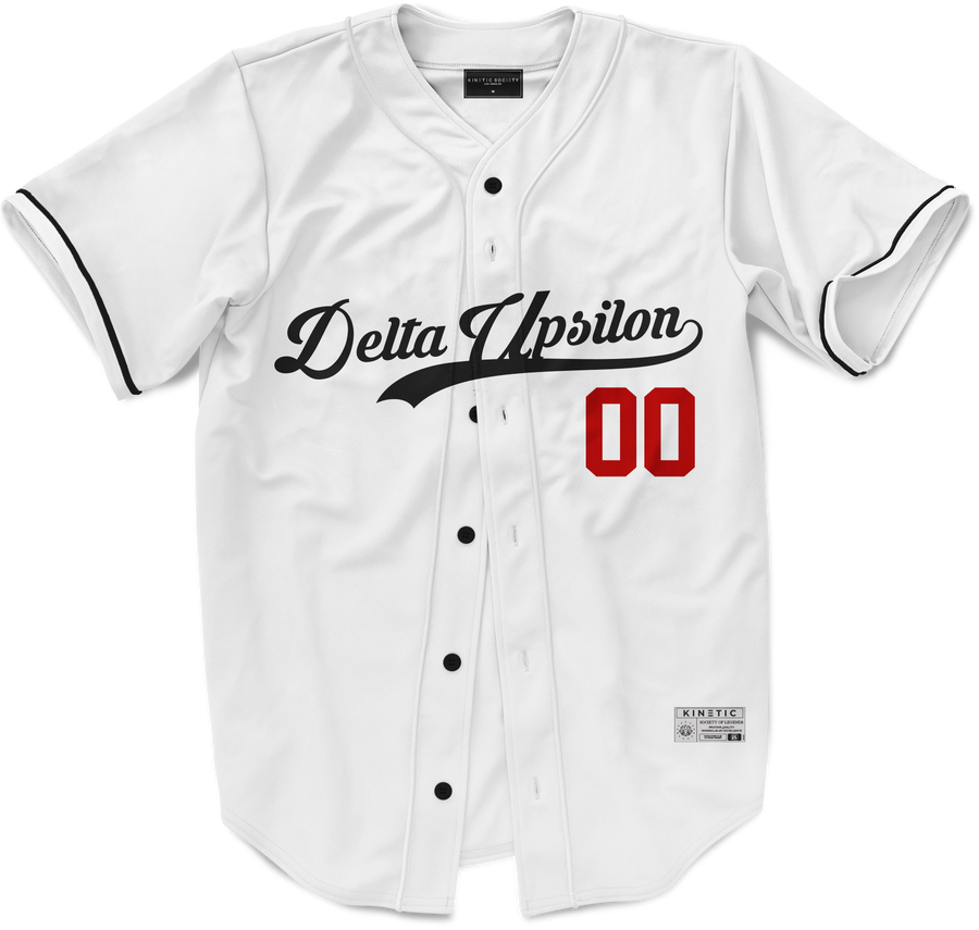 Delta Upsilon - Classic Ballpark Red Baseball Jersey