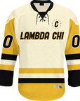 Lambda Chi Alpha - Golden Cream Hockey Jersey Hockey Kinetic Society LLC 