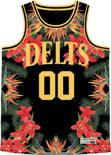 Delta Tau Delta - Orchid Paradise Basketball Jersey - Kinetic Society