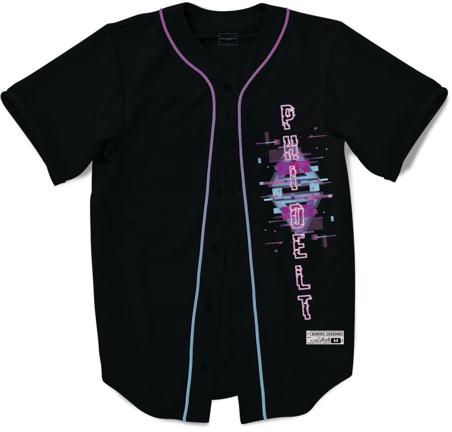 Phi Delta Theta - Glitched Vision Baseball Jersey - Kinetic Society
