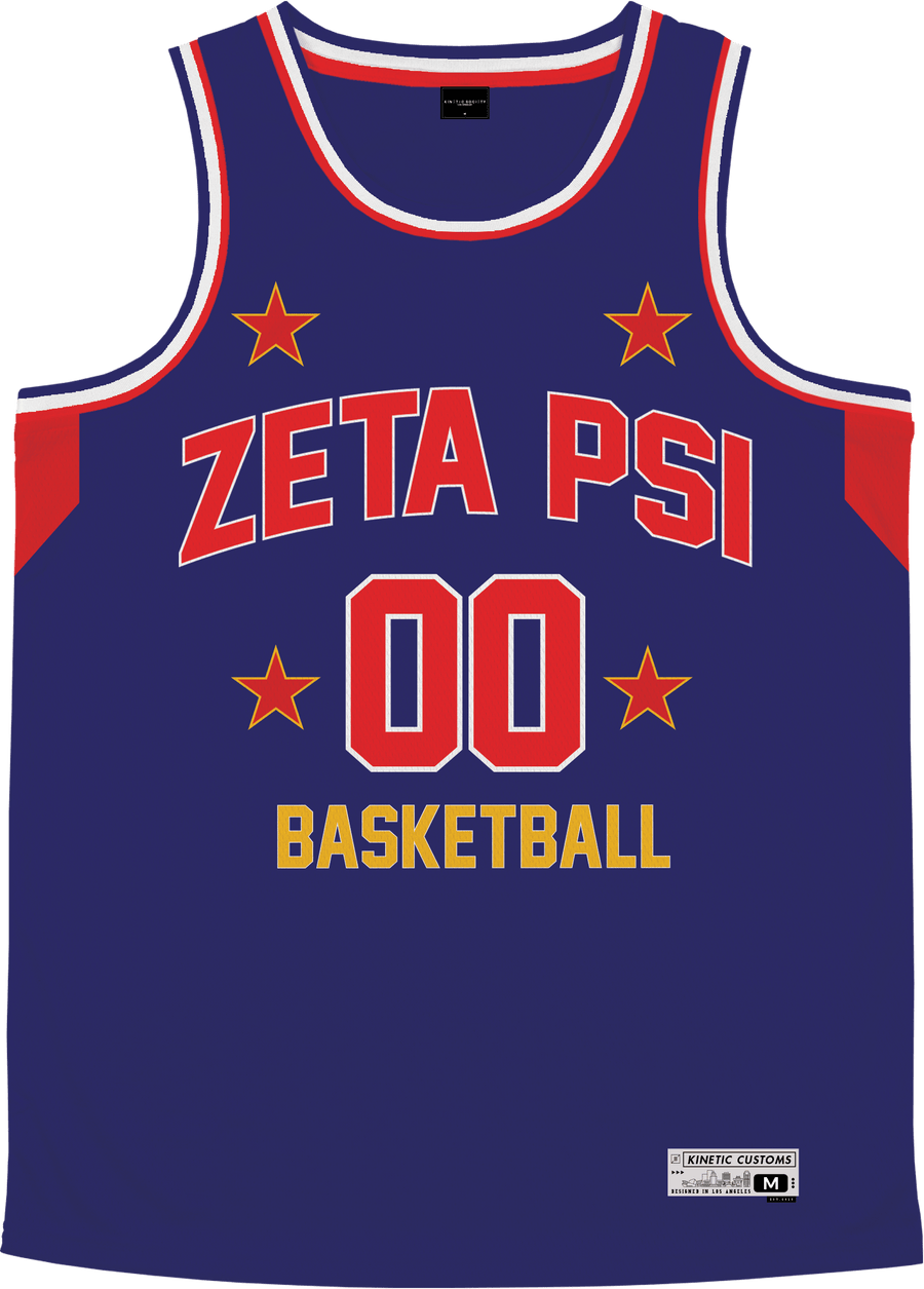 Zeta Psi - Retro Ballers Basketball Jersey - Kinetic Society