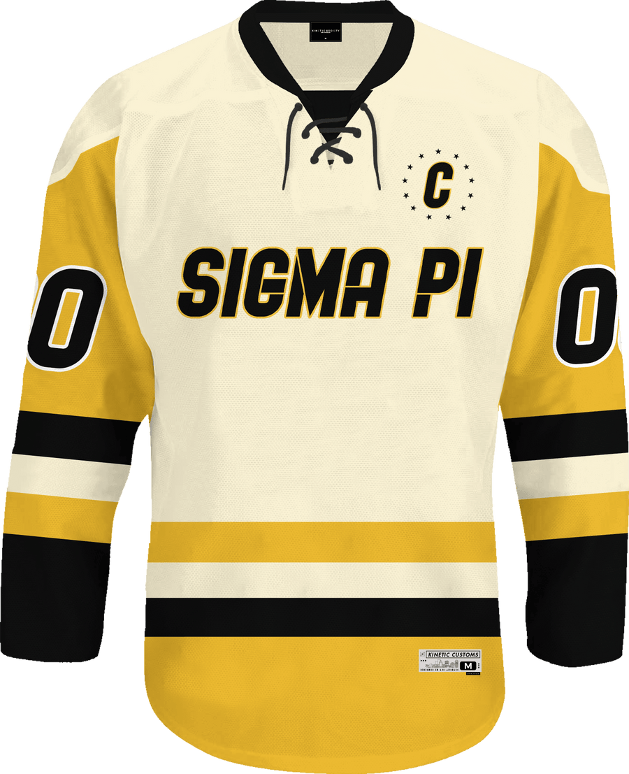 Sigma Pi - Golden Cream Hockey Jersey Hockey Kinetic Society LLC 