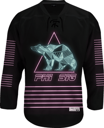 Phi Sigma Kappa - Neon Polar Bear Hockey Jersey - Kinetic Society