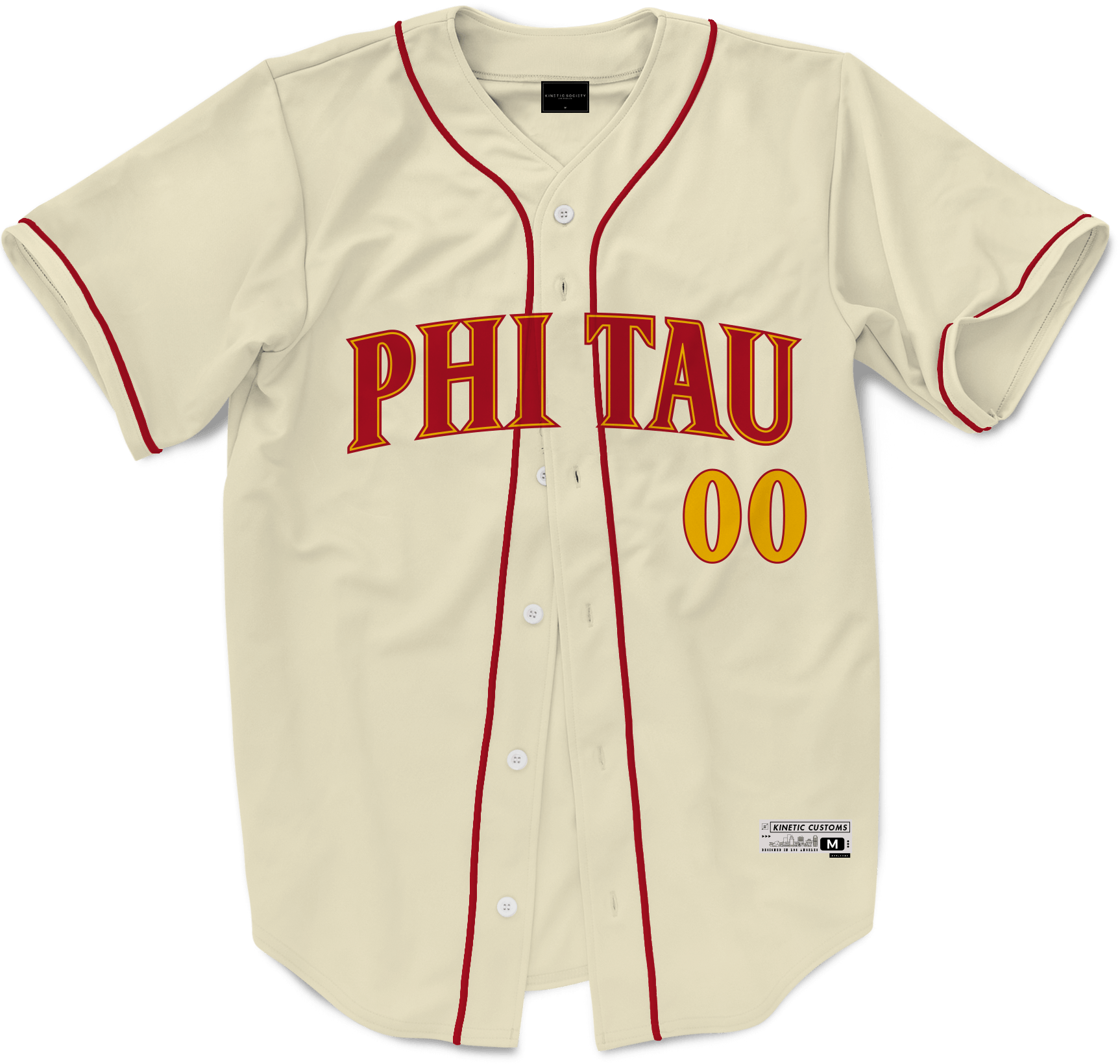 Phi Kappa Tau - Cream Baseball Jersey Premium Baseball Kinetic Society LLC 
