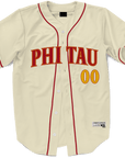 Phi Kappa Tau - Cream Baseball Jersey Premium Baseball Kinetic Society LLC 