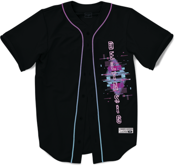 Delta Sigma Phi - Glitched Vision Baseball Jersey - Kinetic Society