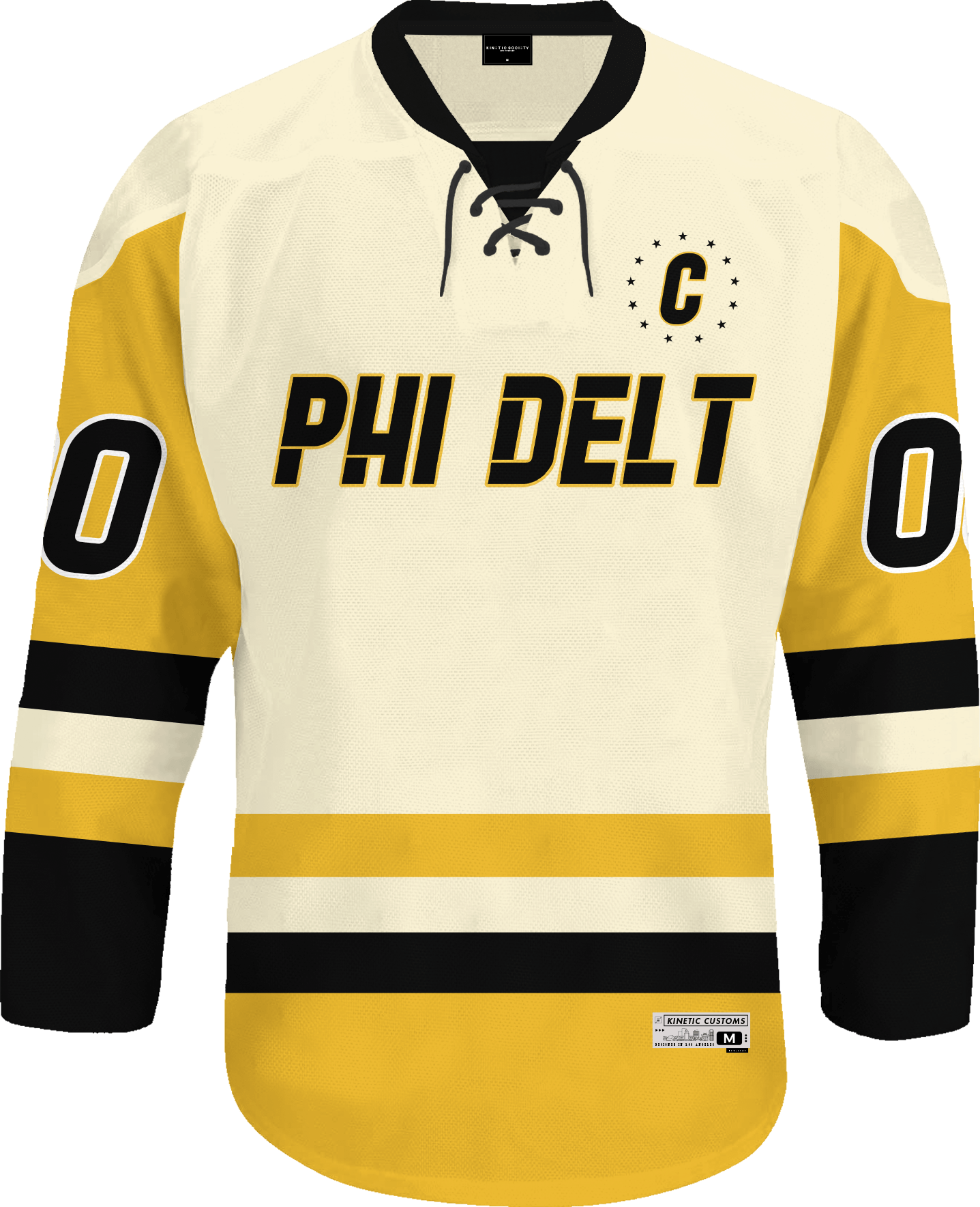 Phi Delta Theta - Golden Cream Hockey Jersey Hockey Kinetic Society LLC 