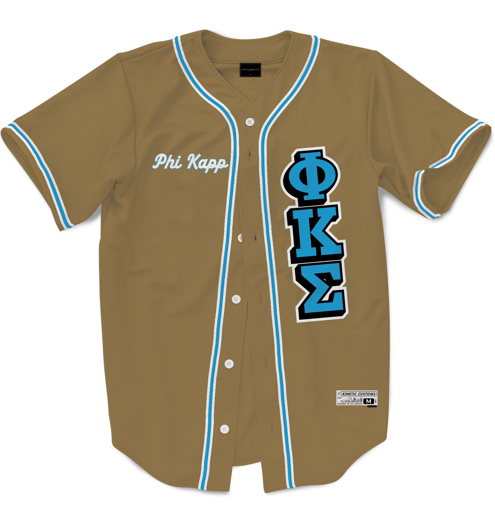 Phi Kappa Sigma - The Block Baseball Jersey Premium Baseball Kinetic Society LLC 