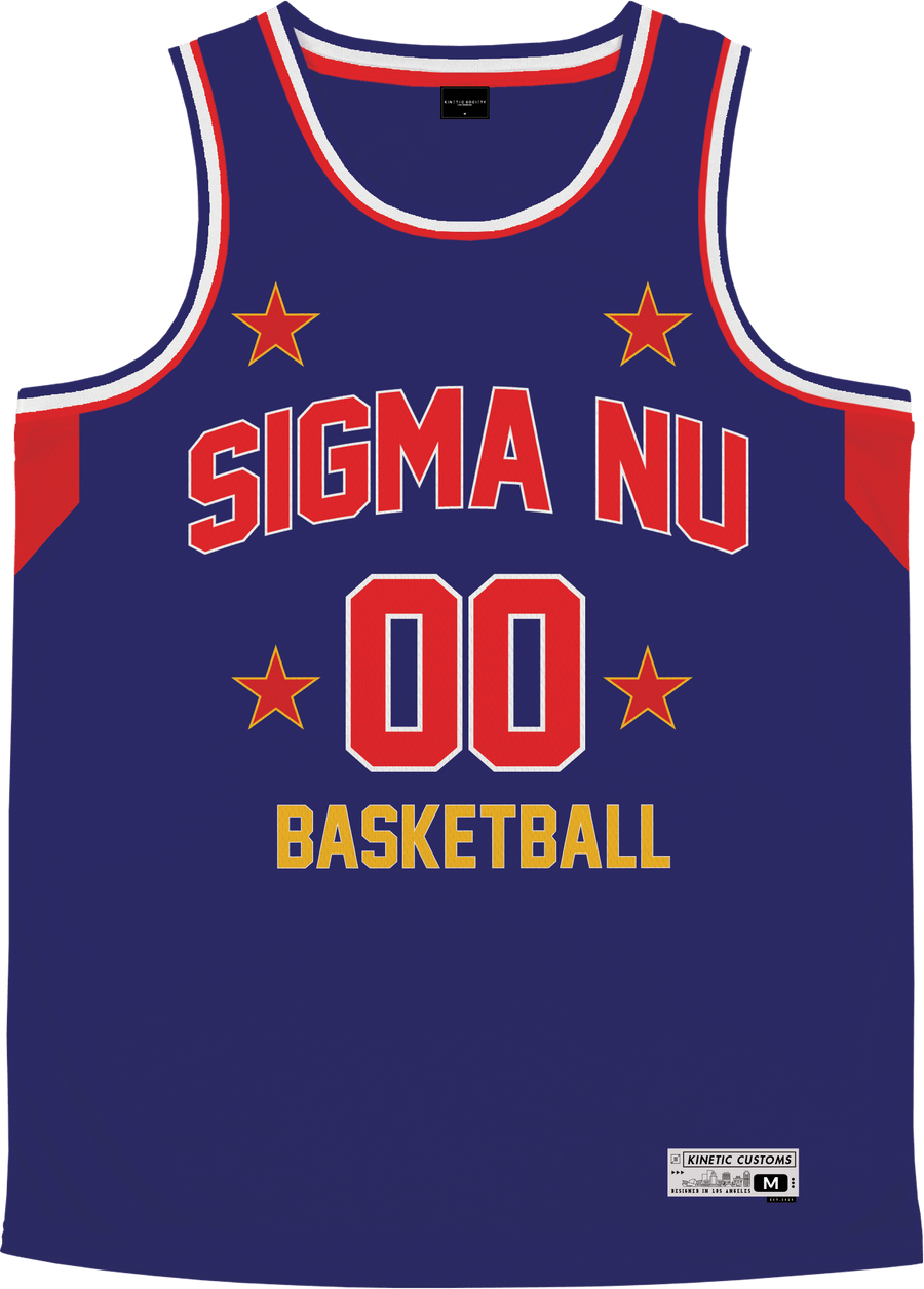 Sigma Nu - Retro Ballers Basketball Jersey - Kinetic Society