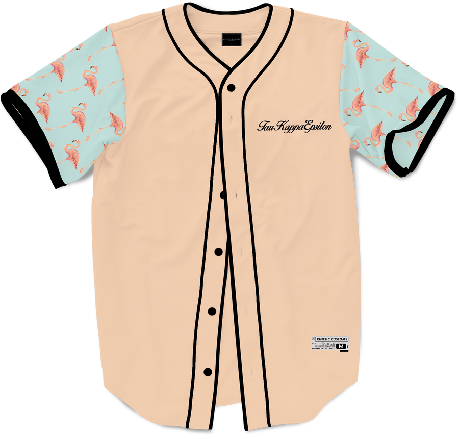 Tau Kappa Epsilon - Flamingo Fam Baseball Jersey - Kinetic Society
