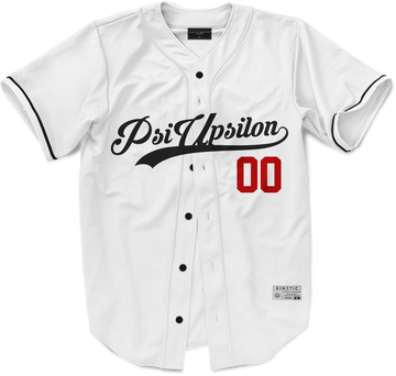 Psi Upsilon - Classic Ballpark Red Baseball Jersey