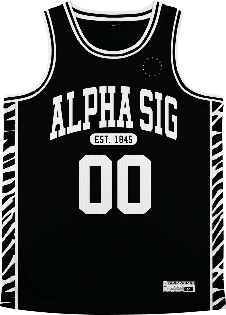 Alpha Sigma Phi - Zebra Flex Basketball Jersey - Kinetic Society