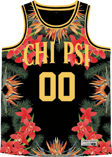 Chi Psi - Orchid Paradise Basketball Jersey - Kinetic Society
