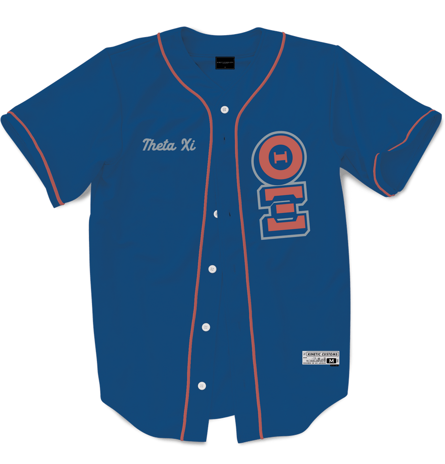THETA XI - The Block Baseball Jersey Premium Baseball Kinetic Society LLC 