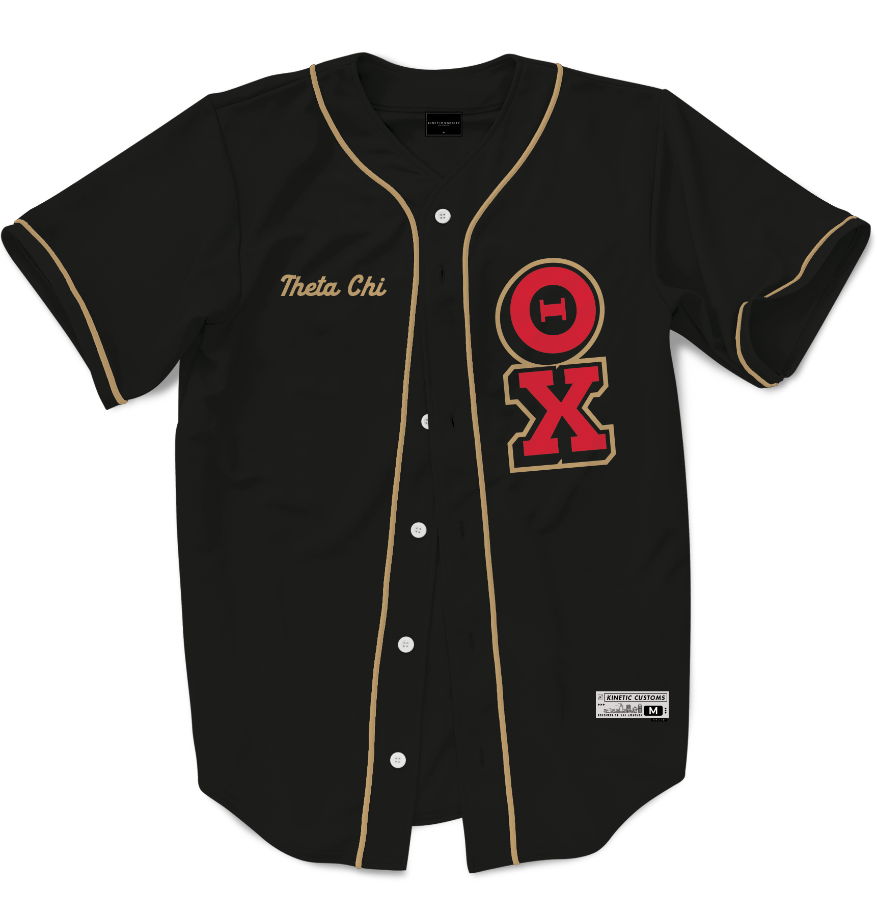 THETA CHI - The Block Baseball Jersey Premium Baseball Kinetic Society LLC 