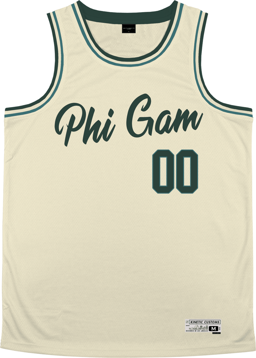 Phi Gamma Delta - Buttercream Basketball Jersey Premium Basketball Kinetic Society LLC 
