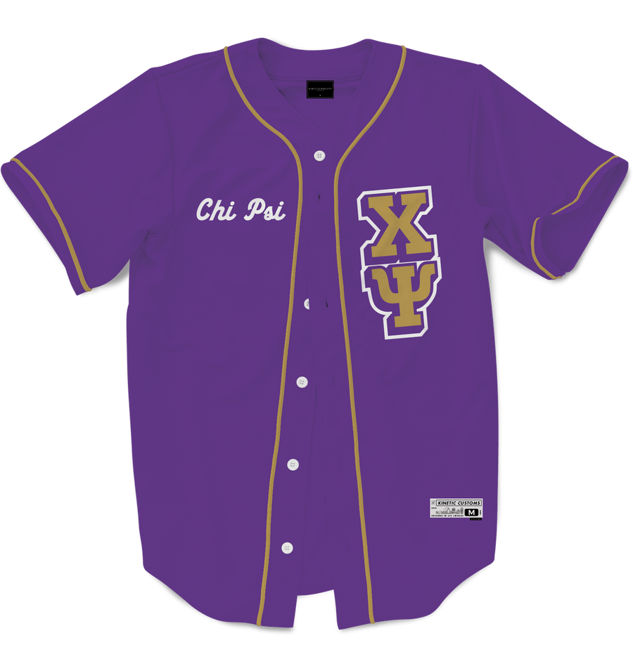 CHI PSI - The Block Baseball Jersey Premium Baseball Kinetic Society LLC 