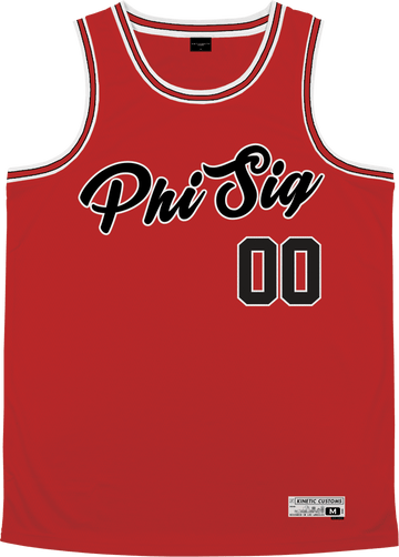 Phi Sigma Kappa - Big Red Basketball Jersey - Kinetic Society