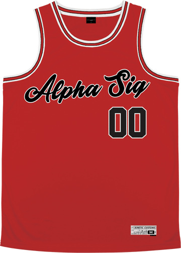 Alpha Sigma Phi - Big Red Basketball Jersey - Kinetic Society