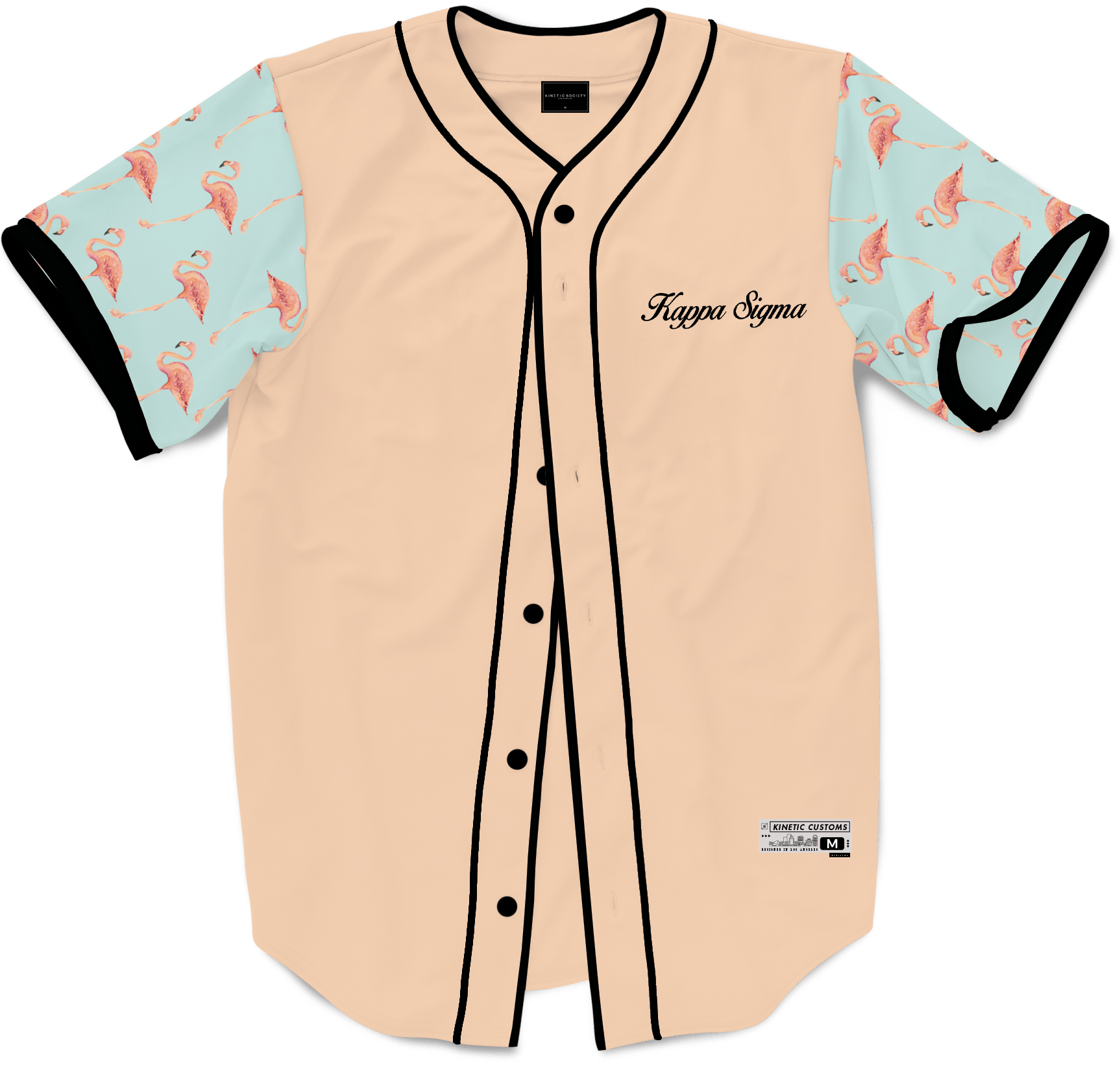 Kappa Sigma - Flamingo Fam Baseball Jersey Premium Baseball Kinetic Society LLC 