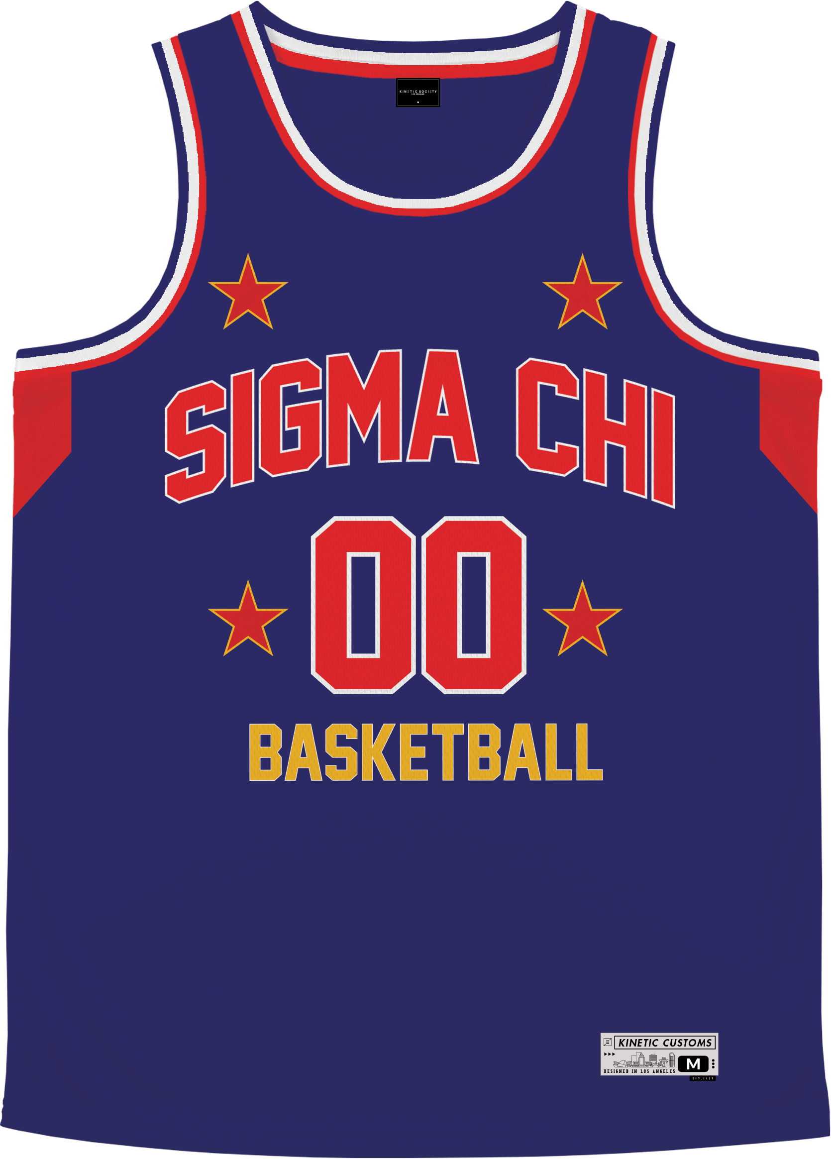 Sigma Chi - Retro Ballers Basketball Jersey - Kinetic Society