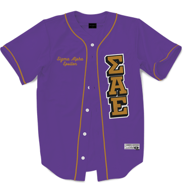 SIGMA ALPHA EPSILON - The Block Baseball Jersey Premium Baseball Kinetic Society LLC 