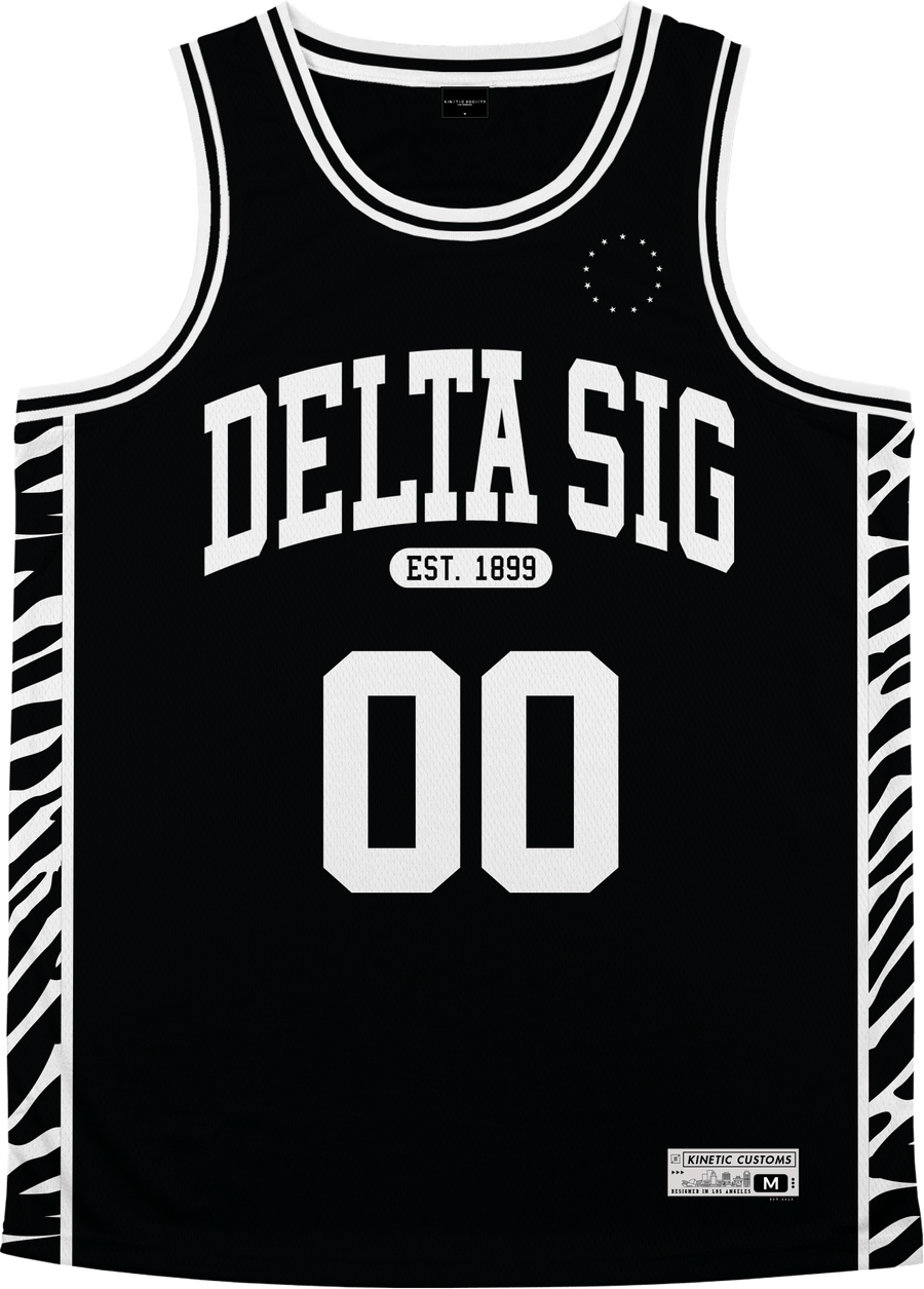 Delta Sigma Phi - Zebra Flex Basketball Jersey - Kinetic Society