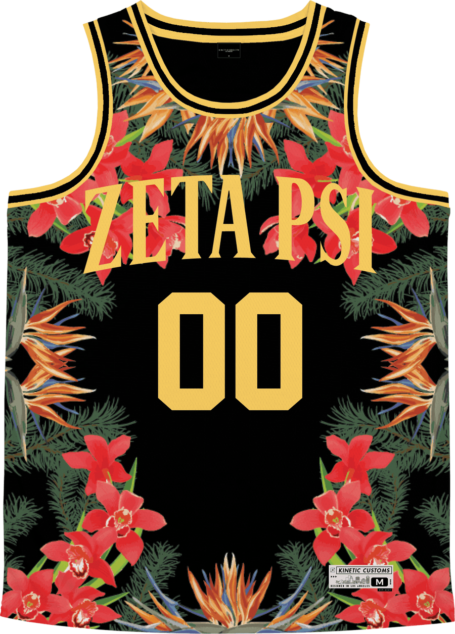 Zeta Psi - Orchid Paradise Basketball Jersey - Kinetic Society