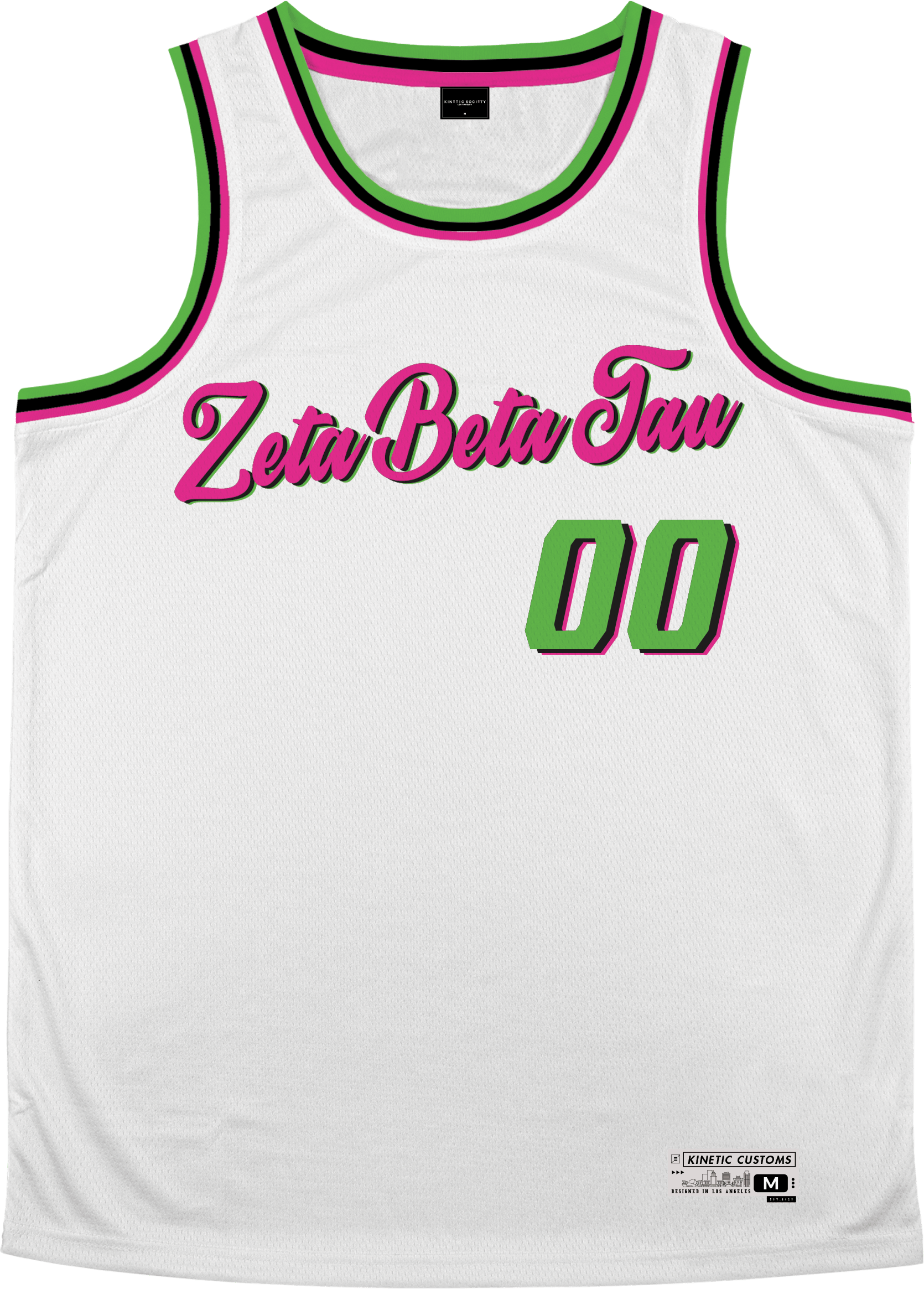 Zeta Beta Tau - Bubble Gum Basketball Jersey - Kinetic Society