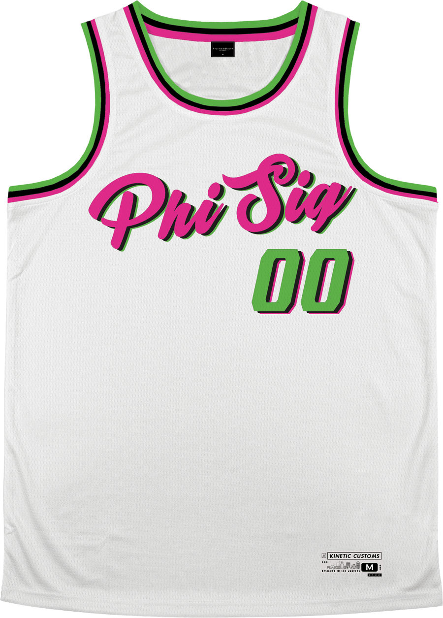 Phi Sigma Kappa - Bubble Gum Basketball Jersey - Kinetic Society