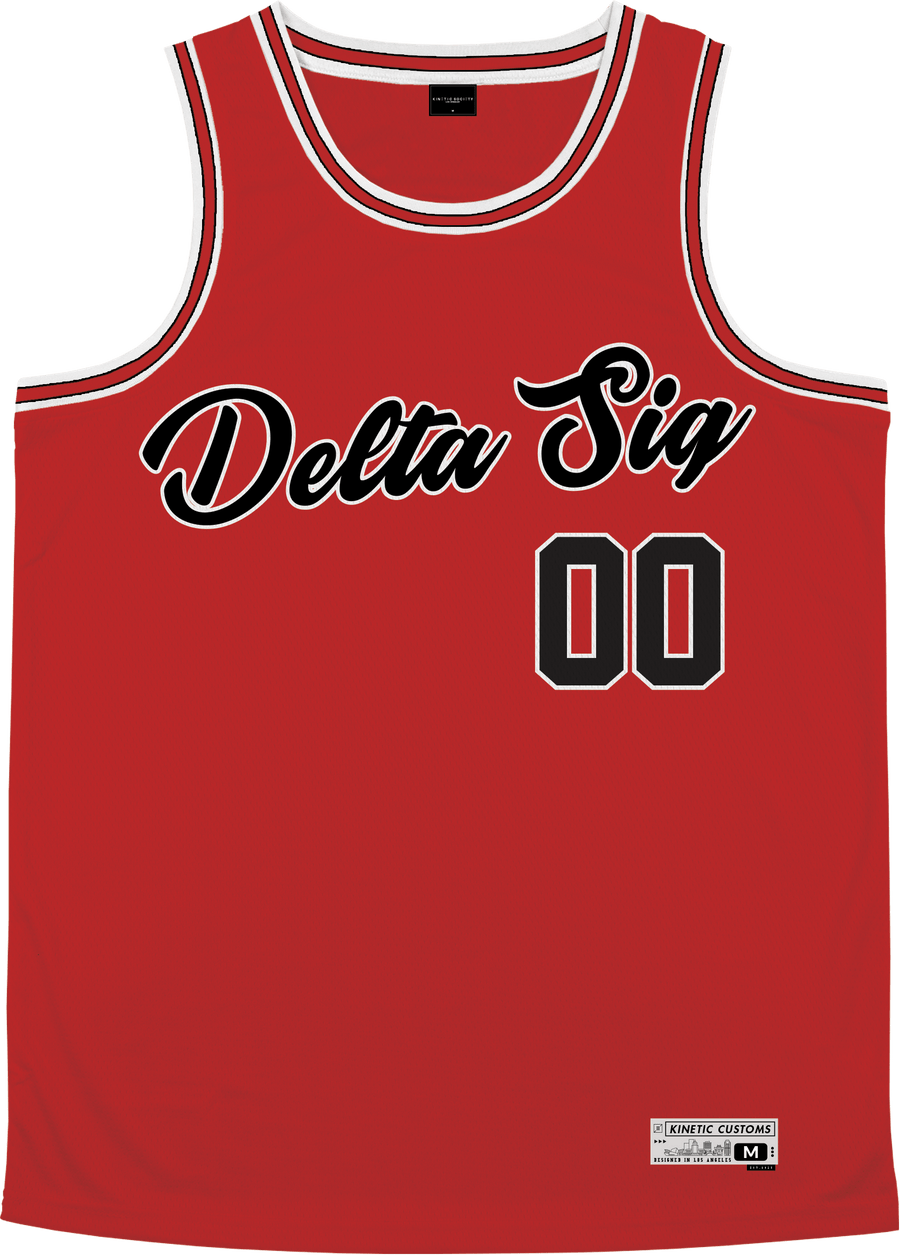 Delta Sigma Phi - Big Red Basketball Jersey Premium Basketball Kinetic Society LLC 