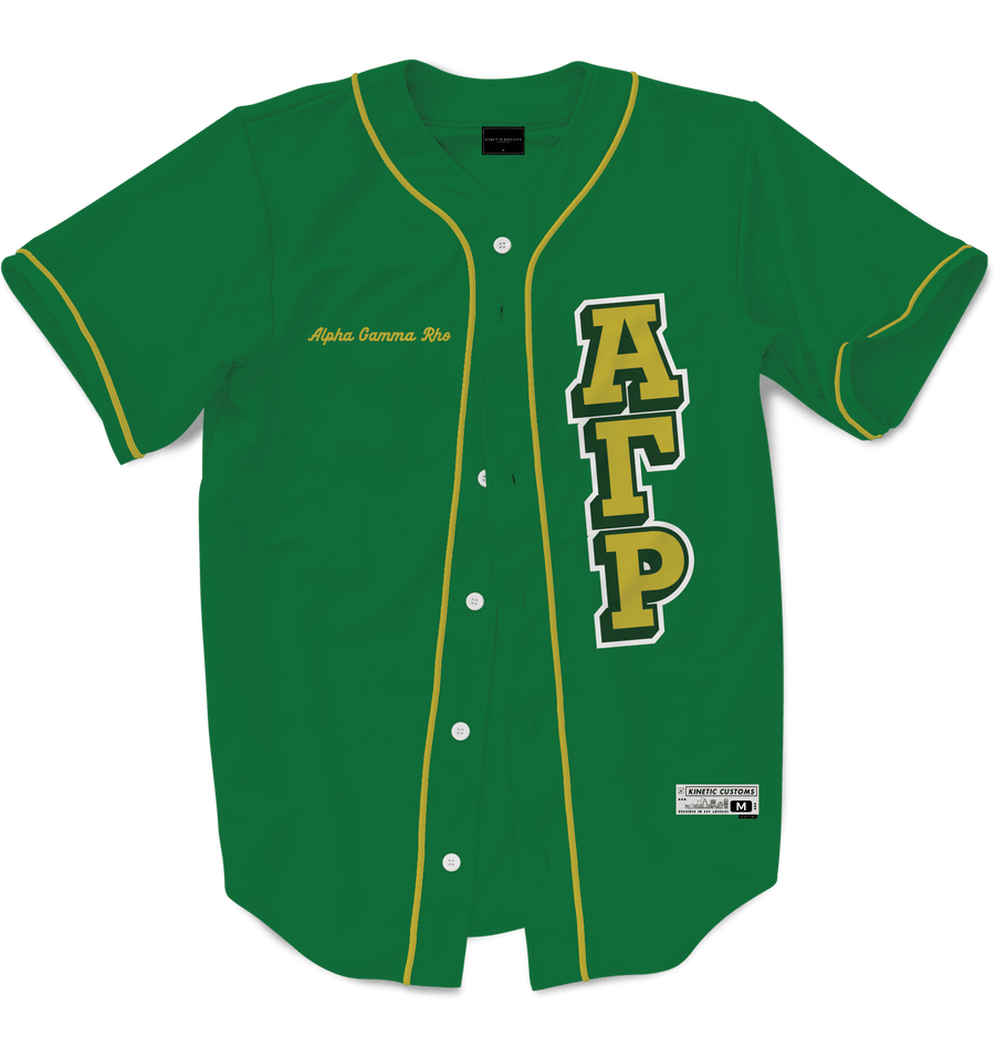 Alpha Gamma Rho - The Block Baseball Jersey Premium Baseball Kinetic Society LLC 