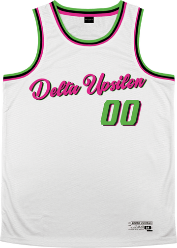 Delta Upsilon - Bubble Gum Basketball Jersey - Kinetic Society