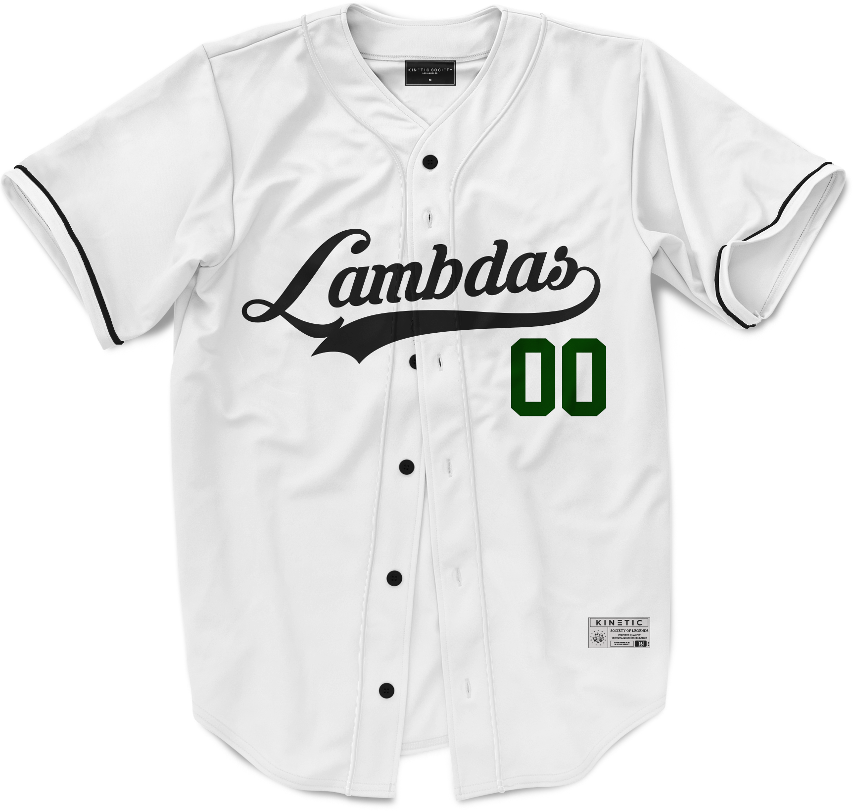 Lambda Phi Epsilon - Classic Ballpark Green Baseball Jersey