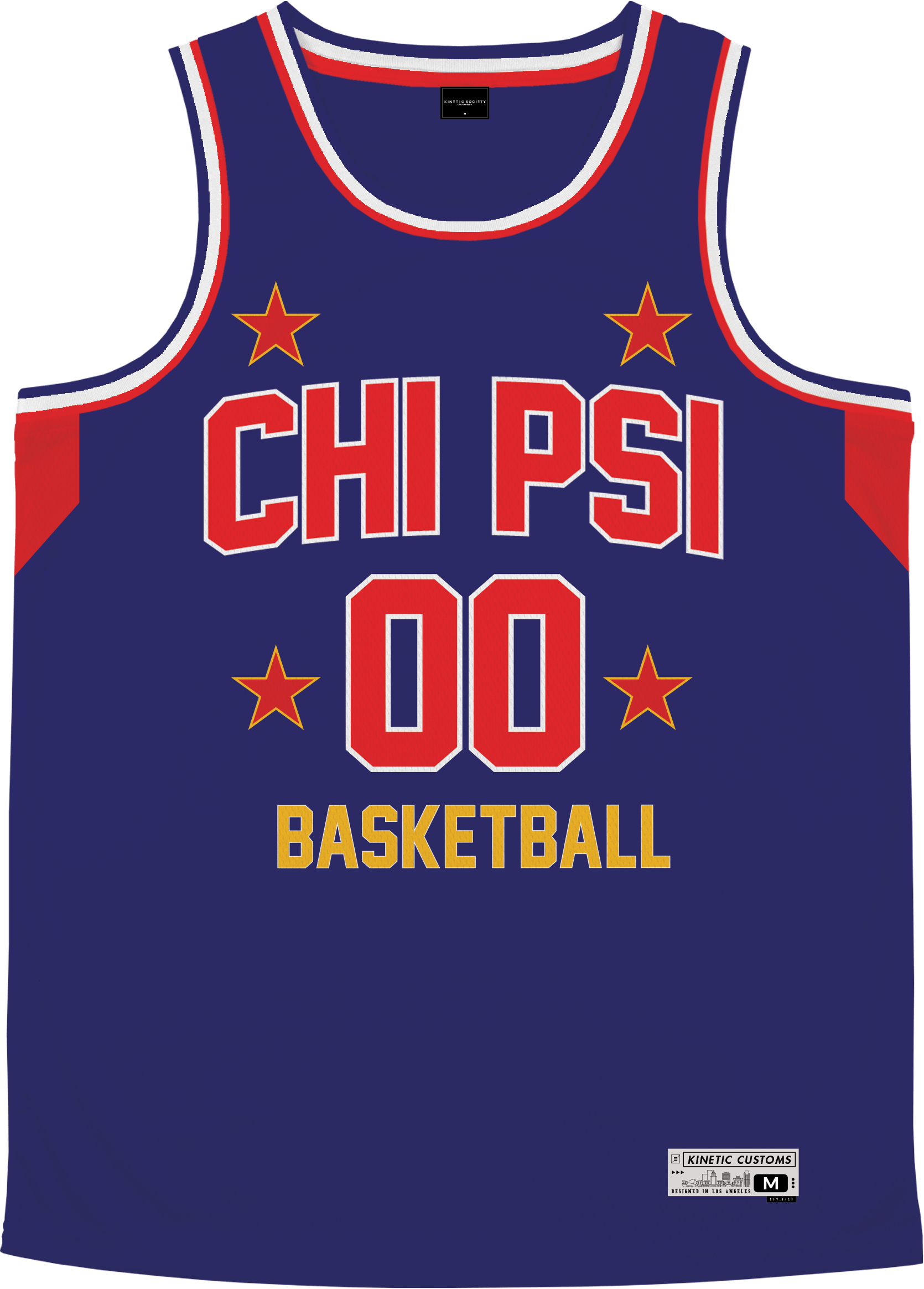 Chi Psi - Retro Ballers Basketball Jersey Premium Basketball Kinetic Society LLC 