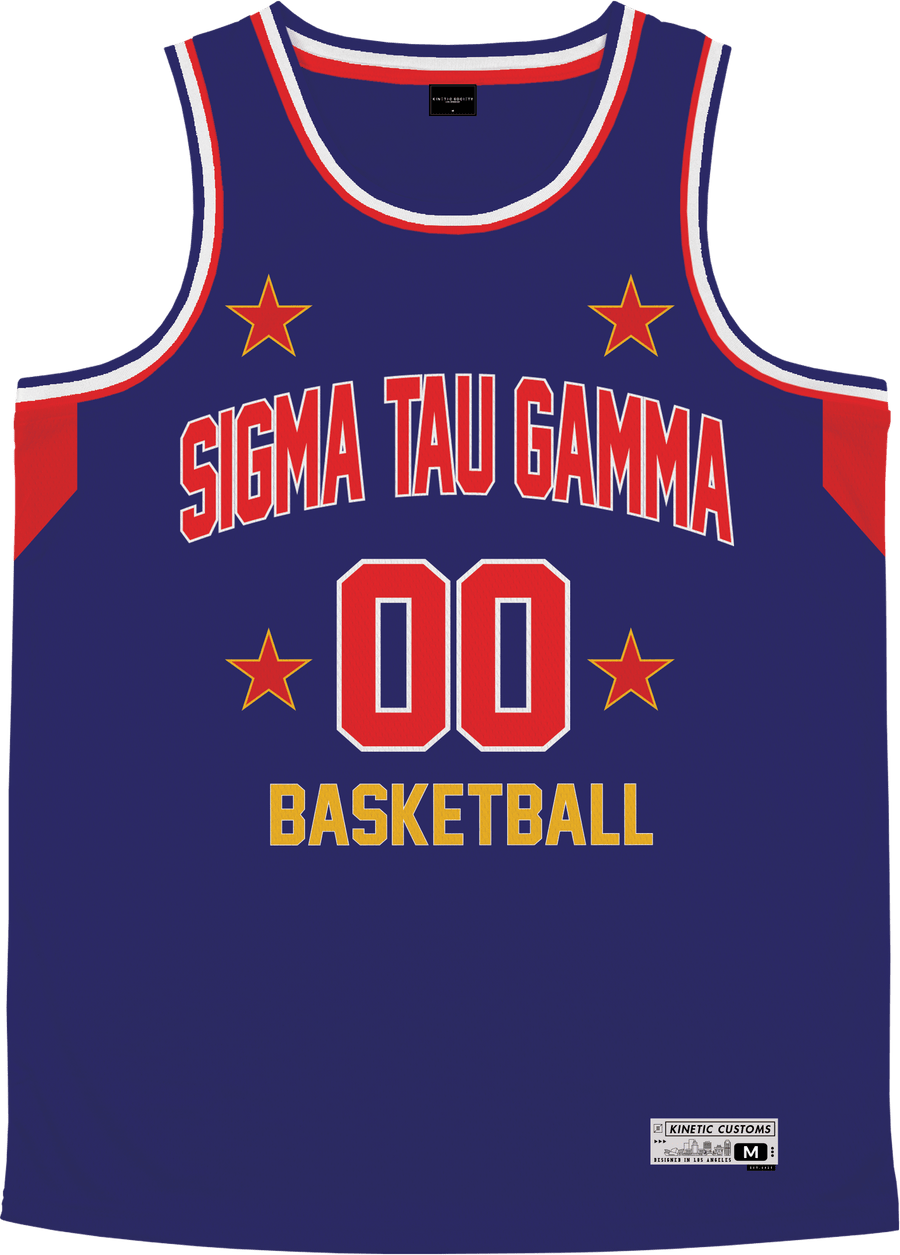 Sigma Tau Gamma - Retro Ballers Basketball Jersey - Kinetic Society