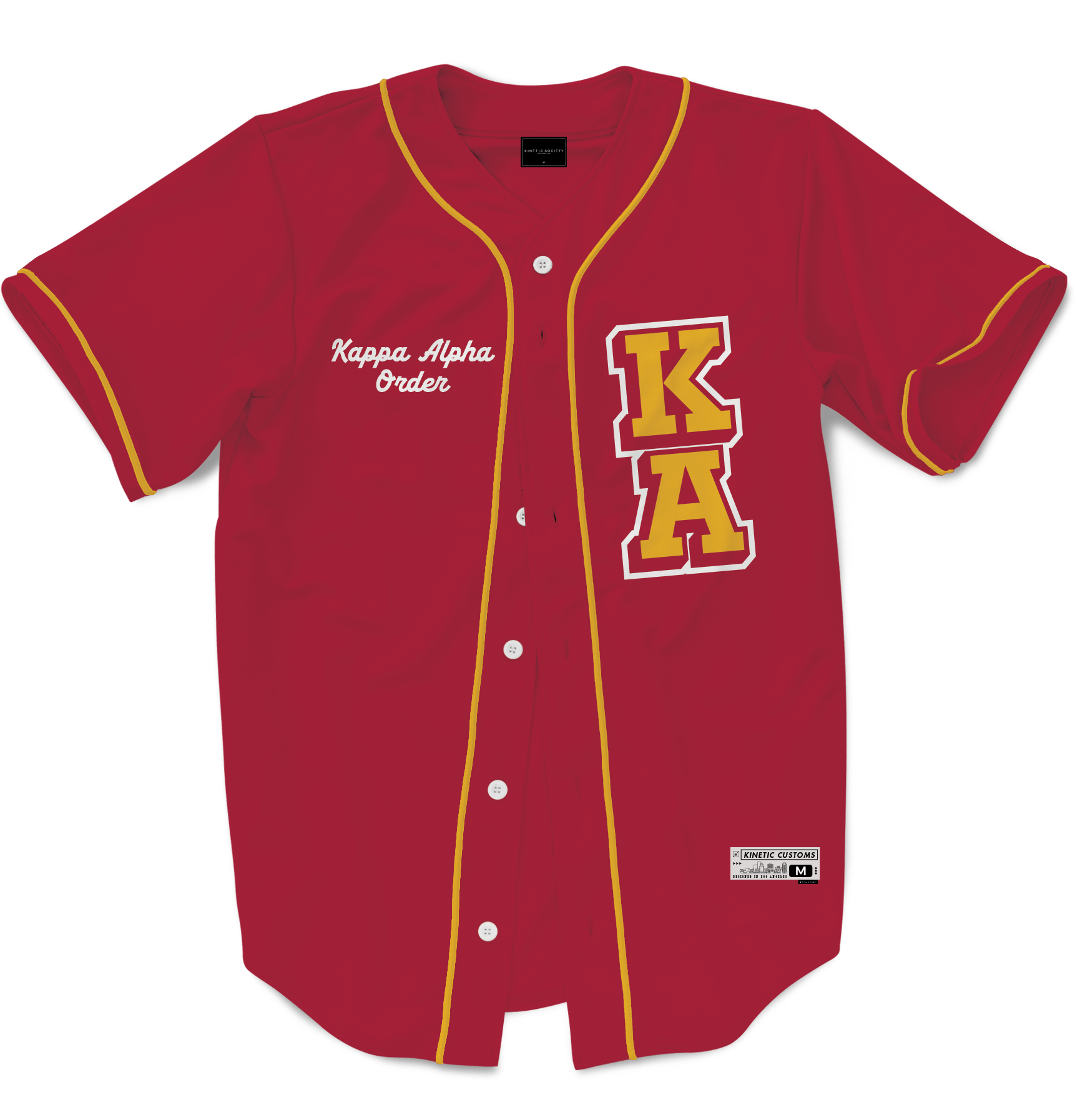 KAPPA ALPHA ORDER - The Block Baseball Jersey Premium Baseball Kinetic Society LLC 