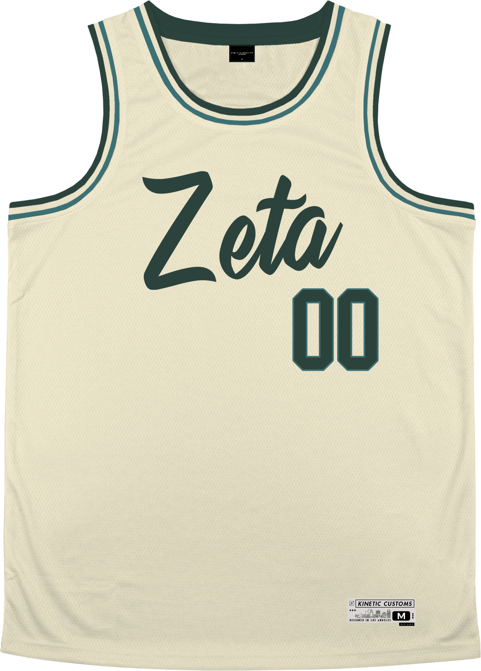 Zeta Beta Tau - Buttercream Basketball Jersey Premium Basketball Kinetic Society LLC 