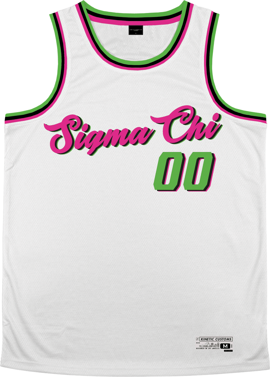Sigma Chi - Bubble Gum Basketball Jersey Premium Basketball Kinetic Society LLC 
