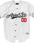 Alpha Sigma Phi - Classic Ballpark Red Baseball Jersey