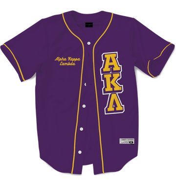 ALPHA KAPPA LAMBDA - The Block Baseball Jersey Premium Baseball Kinetic Society LLC 