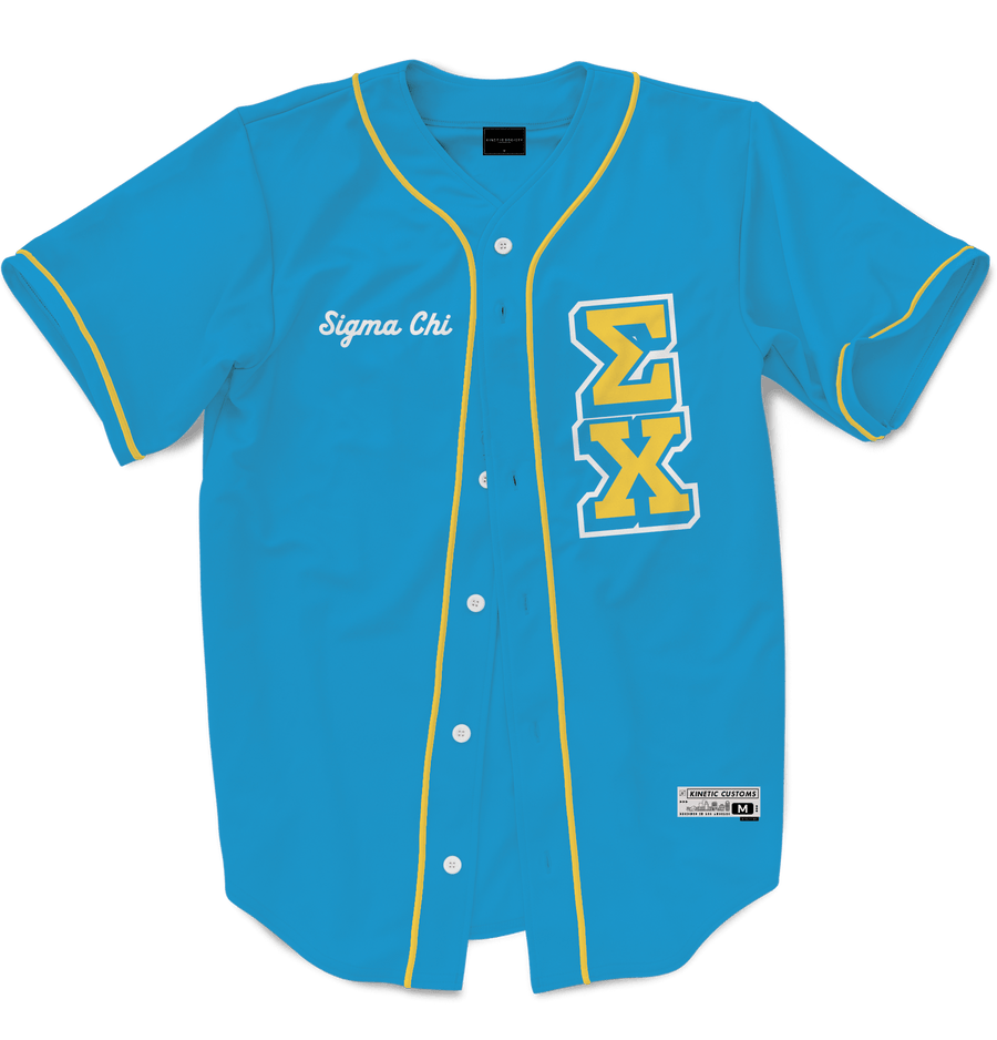SIGMA CHI - The Block Baseball Jersey Premium Baseball Kinetic Society LLC 