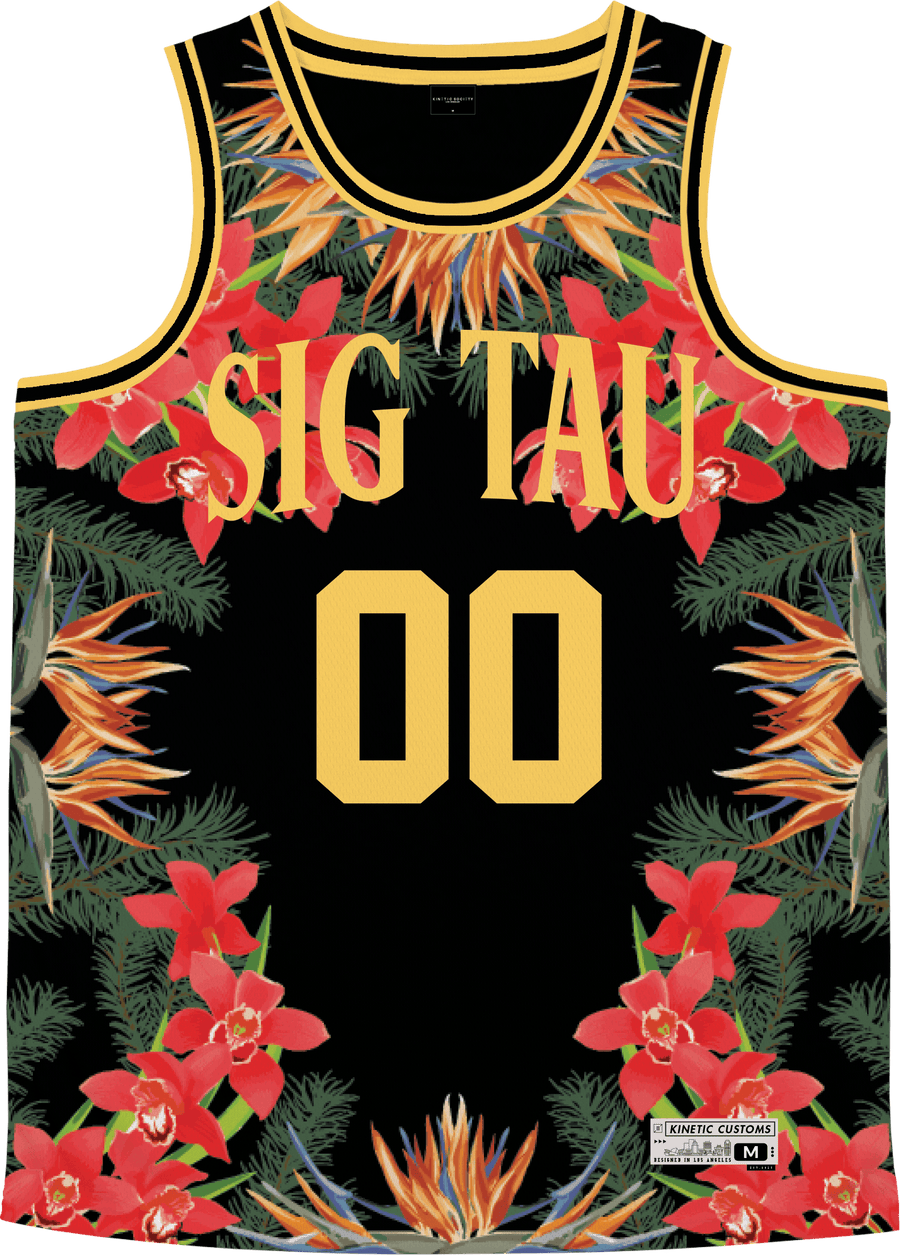 Sigma Tau Gamma - Orchid Paradise Basketball Jersey - Kinetic Society