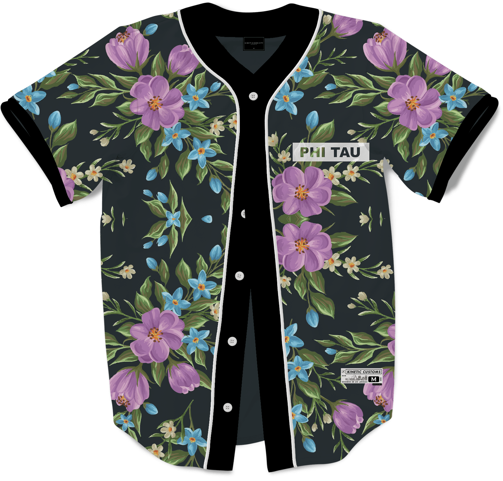 Phi Kappa Tau - Midnight Bloom Baseball Jersey - Kinetic Society