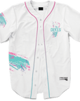 Delta Kappa Epsilon - White Miami Beach Splash Baseball Jersey Premium Baseball Kinetic Society LLC 