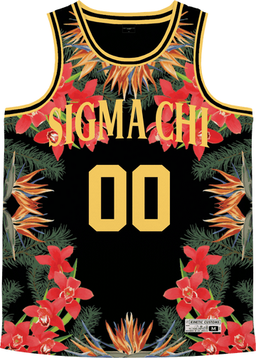 Sigma Chi - Orchid Paradise Basketball Jersey - Kinetic Society