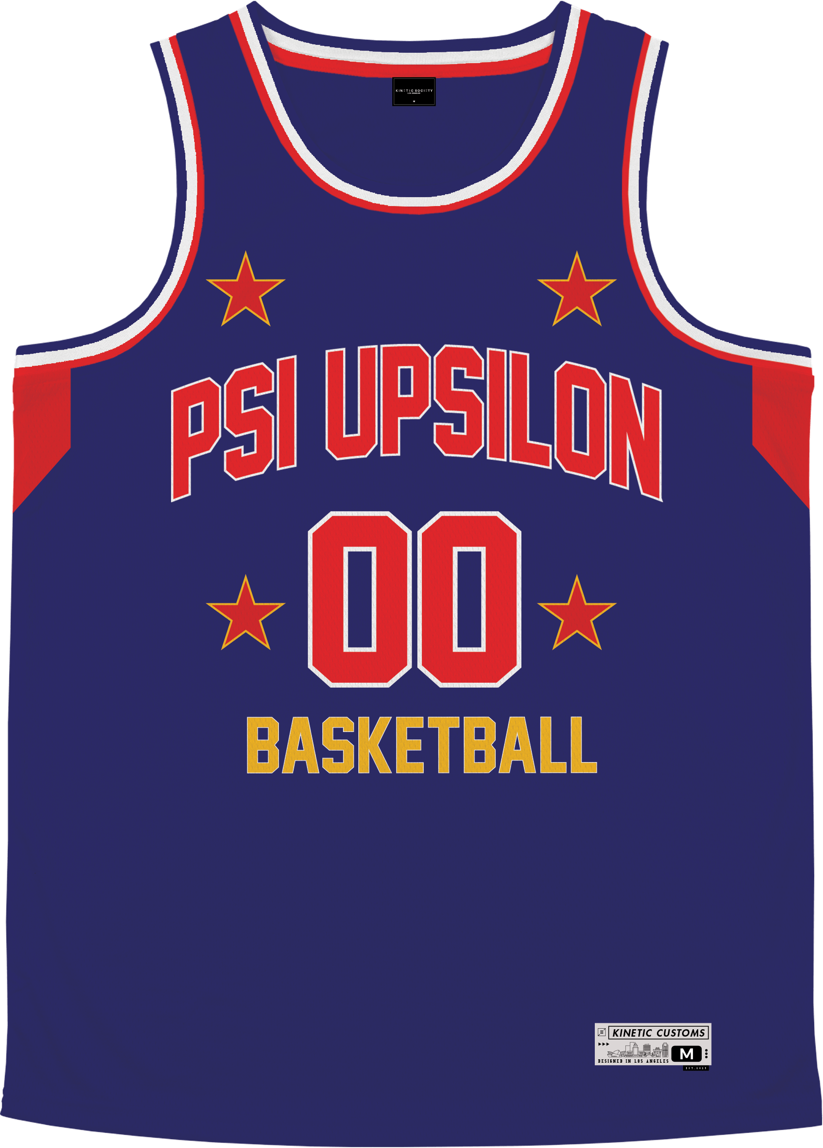 Psi Upsilon - Retro Ballers Basketball Jersey - Kinetic Society